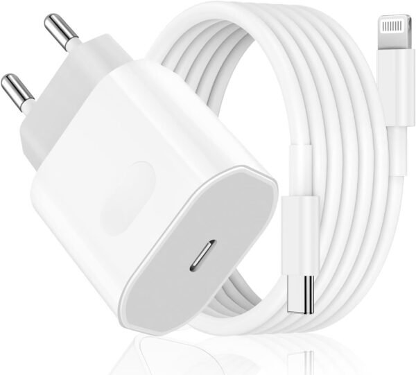 Carregador USB-A TYPE-C 20W Branco